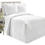 Lush Decor French Country Geo Bedspread Queen Size 3 Piece Set White - Quilted. Fixed Price $104.60.