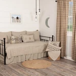 Sawyer Mill Charcoal Ticking Stripe Daybed Quilt Set 1 Skirt 3 Shams. Fixed Price $150.25.
