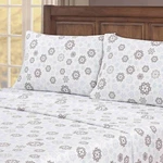 Kathy Ireland 100% Turkish Cotton Flannel Sheet Set - Warm, Soft, Deep Pocket. Fixed Price $38.99.