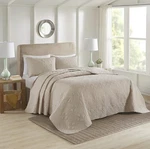 Madison Park Quebec Quilt Set, Damask Stitching Design, Cotton Filled, 3 Pieces. Fixed Price $64.98.