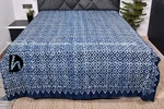 Indigo Blue Kantha Quilts Mix Pattern Coverlets Home Bedding Throws King Blanket. Fixed Price $69.50.