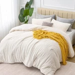 Frye 2" Solid Channel Luxury Faux Fur Comforter 3 Piece King Set, Reversible. Fixed Price $88.98.