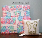 Pottery Barn Lilly Pulitzer Fan Sea Pants F/q Full/queen Quilt + Shams Pillow. Fixed Price $599.95.