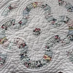 Vintage Hand Stitched Cotton Quilt 62X88 Cottage Farmhouse Twin Throw. Fixed Price $175.00.