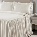 Lush Cor Ticking Stripe Bedspread Wheat Vintage Chic Farmhouse Style Full. Fixed Price $33.00.