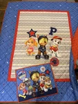Paw Patrol Team Quilt Set With Sham Twin/full Bed 2 Pc Embroidered Beautiful. Fixed Price $32.00.