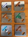 6 Bar/drink Coasters With Built-in Bottle Opener. Fixed Price $10.00.