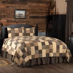 Primitive Queen Quilt Set Black Patchwork Kettle Grove Bedroom Decor Vhc Brands. Fixed Price $269.95.