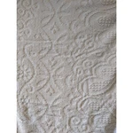 White Cotton Chenille Bedspread Hobnail Martha Washington 106X78 Twin Size Vtg. Fixed Price $70.00.