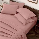 Horbaunal Dusty Pink Queen Size Sheet Set - 6 Piece Luxury 1800 Thread Count .... Fixed Price $38.22.