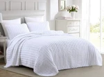 Chezmoi Collection Iris 3-PIECE White Pom Quilt Set Ball Fringe Channel.... Fixed Price $71.00.