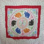 India Tapestry Cotton Bedspread Embroidered Elephant Full Size Sequin 82X83. Fixed Price $24.87.