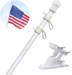 Barcetine 5FT Stainless Steel Flag Pole For House, Tangle Free Design With Tw.... Fixed Price $32.04.