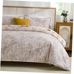 100% Cotton Duvet Cover Size Elegant Botanical Bedding Set With King Pink. Fixed Price $116.50.