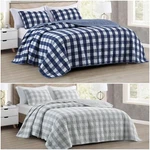 Chezmoi Collection Plaid Coverlet Set Pre-washed Cotton Buffalo Check Quilt. Fixed Price $74.99.