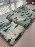 Full/queen Modern Southern Home Deer&pine Quilt Set 3 Piece Christmas Holiday. Fixed Price $27.99.