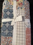 Pottery Barn Lana Floral Quilt Blue King Heirloom Patchwork Pastels Nwt. Fixed Price $299.00.