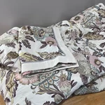 Vtg Waverly Queen Comforter Set Reversible Floral Damask Pink Sage Cottagecore. Fixed Price $152.99.