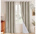 Nicetown Blackout Linen Triple-layer Curtains Panels Beige 96IN Modern Grommets. Fixed Price $40.99.