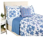 Martha Stewart 3-PIECE Coverlet And Sham Set Full/queen Navy. Fixed Price $84.99.
