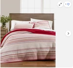 Nwt Martha Stewart Collection Holiday Yarn-dye Twin Quilt, Red/beige. Fixed Price $53.49.