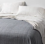 Hearth Magnolia Bedding Full/queen Blue Windowpane Matelasse Coverlet. Fixed Price $135.00.