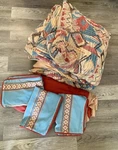 Hiend Accents Aztec Full/ Queen Comforter Set W/ Bedskirt & 3 Pillow Covers. Fixed Price $199.99.
