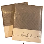 Anne De Solene Paris Lutece 2 Euro Shams Quilted Gray 100% Cotton Nwt. Fixed Price $95.75.
