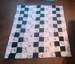 Country Cottage Cats Galore Flannel Patchwqrk Throw Quilt & Pillow- 55 X 59-NEW. Fixed Price $94.99.