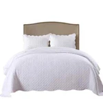Marcielo 100% White Cotton Quilt Set Bedspread Coverlet, B34. Fixed Price $47.99.