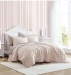 Laura Ashley 2PC Twin Hailee Microfiber Quilt Bedding Set Solid Pink Cp. $74. Fixed Price $53.99.