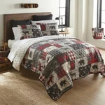 Quilt Set Queen Plaid Red Gray Grey Rustic Lodge Reversible Bedding Cover Gift. Fixed Price $109.73.