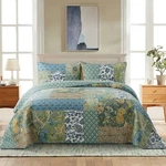 Newlake Cotton Patchwork Bedspread, 3-PIECE Bedding Quilt Set With Real Stitc.... Fixed Price $63.69.