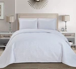 California King Coverlet Bedspread Set Embossed Oversize Solid Pillow Sham White. Fixed Price $42.38.