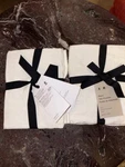 West Elm European Flax Linen Shams Set Of Two White Nwt. Fixed Price $75.00.