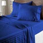 Premium Bedding Linen 1000 Tc 100% Cotton Royal Blue Stripes Select Item. Fixed Price $87.77.
