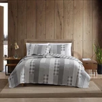 Eddie Bauer - Quilt Set, Cotton Reversible Bedding Queen, Fairview Grey. Fixed Price $105.12.