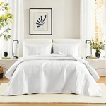 Comfort Spaces White Oversized King Set 120"X118" Bedspread Quilted Sum.... Fixed Price $80.78.