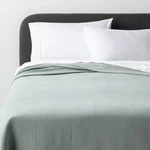 King Luxe Matelasse Coverlet Light Teal Green - Threshold. Fixed Price $31.99.