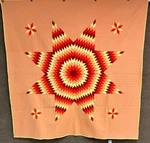 Glowing! Pa 1900S Lone Star Quilt Vintage Satellites Mennonite Lancaster Co. Fixed Price $795.00.