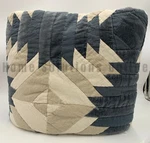 Pottery Barn Aubrey Velvet Patchwork Reversible Quilt Steel Blue King Cal #Z1192. Fixed Price $318.08.