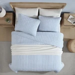 Nautica - Twin Quilt Set, Reversible Cotton Bedding With Matching Sham Blue. Fixed Price $29.99.
