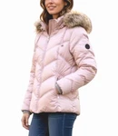 Nautica Womens (s) Blush Pink Diamond Quilt W/ Removable Faux Fur Hood. Fixed Price $58.00.