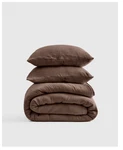 Nwt Quince Airy Gauze Dream Quilt Set Full / Queen Chocolate 100% Cotton. Fixed Price $104.99.