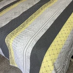 Better Homes Quilt Coverlet Queen Size Gray Yellow Black Stripe Reversible 88X98. Fixed Price $44.88.