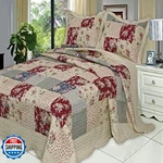 Royal Tradition Tania Reversible Coverlets King Over-sized 3PC Quilt Set. Fixed Price $108.66.