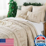 Wdcozy Christmas Oversized California King Quilt Bedding Sets Pillow Shams. Fixed Price $87.28.