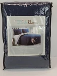 Bella Russo Queen 3 Pc. Reversible Coverlet And Shams Set Navy Blue & Gray Quilt. Fixed Price $19.99.