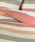 Martha Stewart Ditsy Corduroy Stripe King Quilt 2 Shams Rare Discontinued. Fixed Price $279.93.