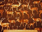 Quilt Fabric By The Half-yard Deer Buck Fawn Doe Brown Premium Cotton #c. Fixed Price $5.09.